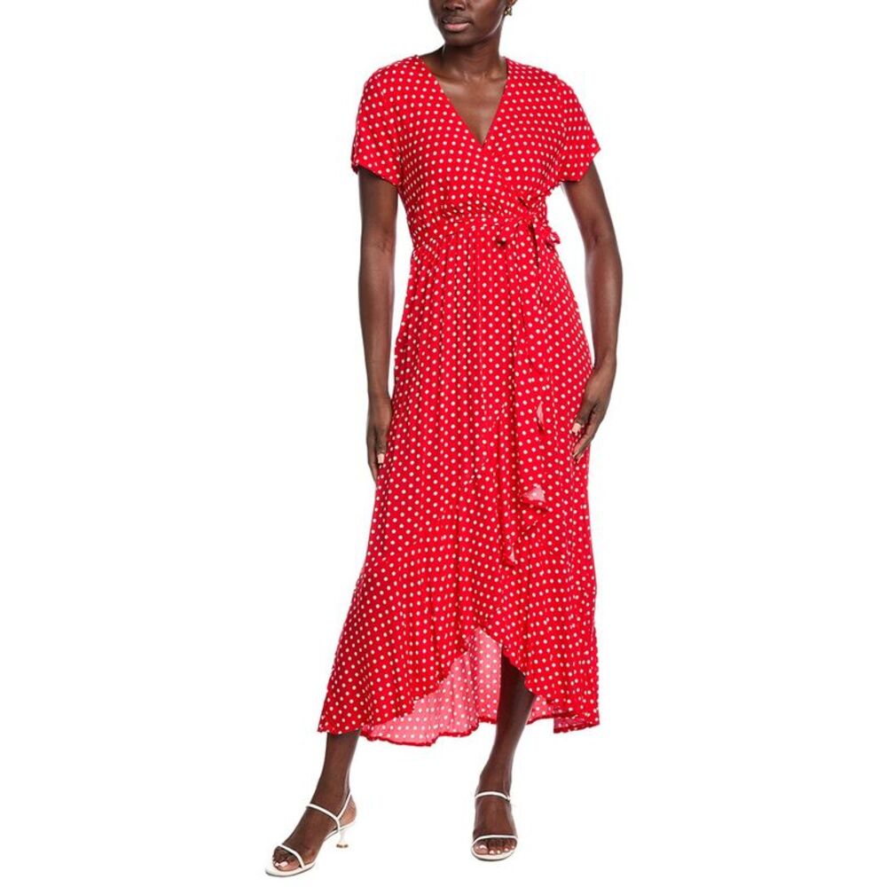 Anna Kay Womens  Hanna Dots Maxi Dress, Red